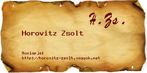 Horovitz Zsolt névjegykártya